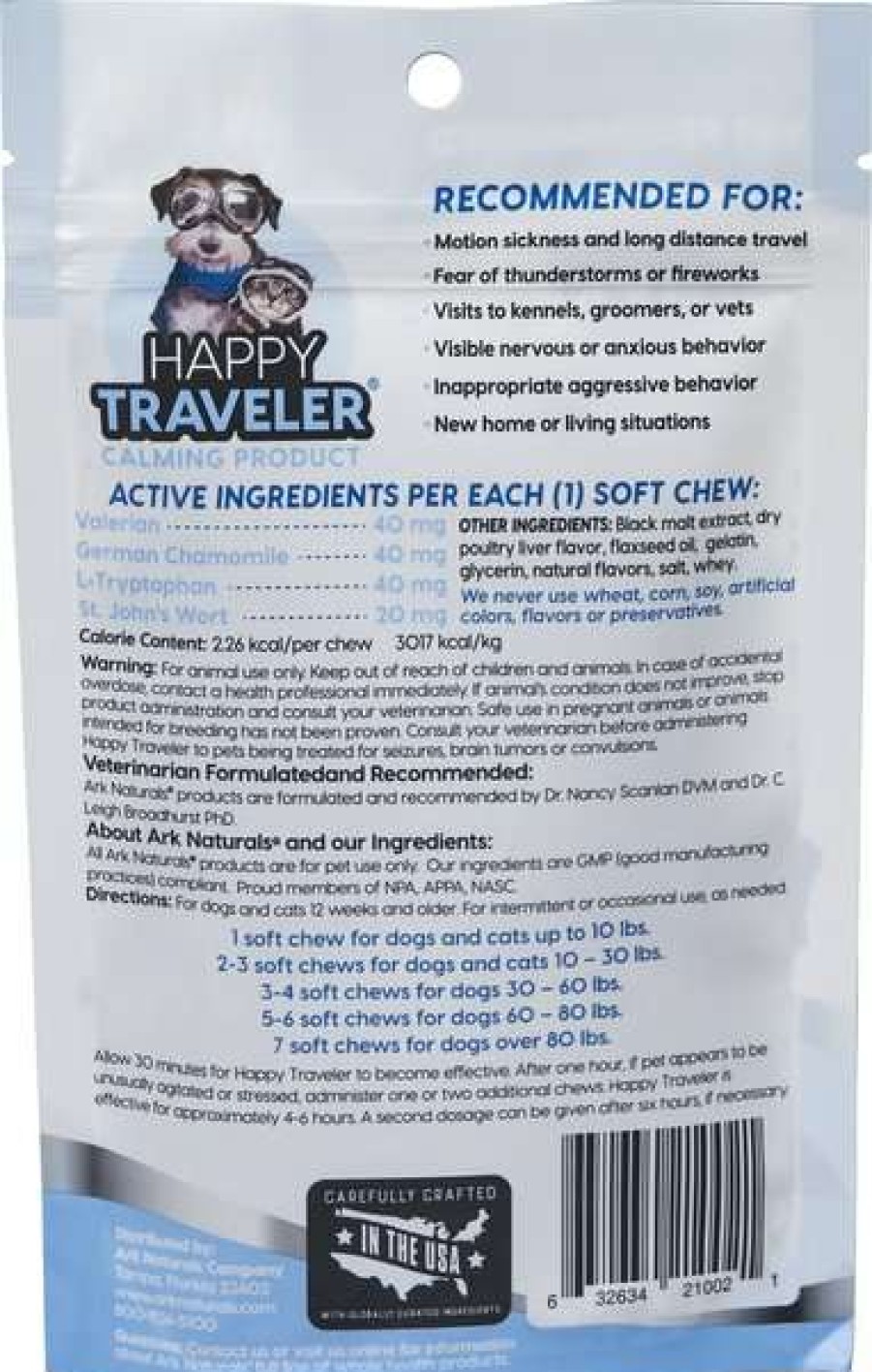 Cat * | Ark Naturals Happy Traveler Soft Chew Calming Supplement For Dogs & Cats, 75 Count Outlet