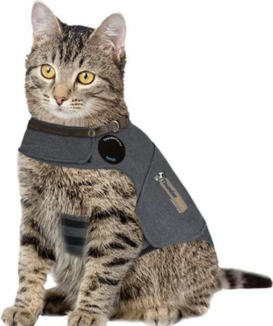 Cat * | Thundershirt Anxiety Vest For Cats, Heather Grey Sale