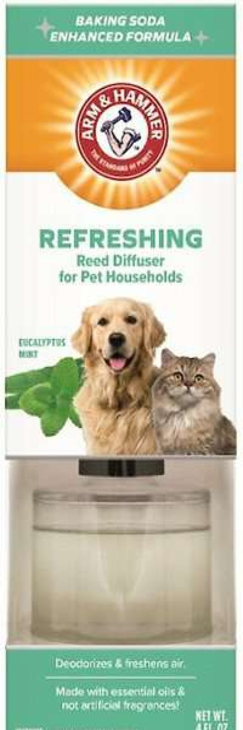 Cleaning & Potty * | Arm & Hammer Refreshing Eucalyptis Mint Pet Households Reed Diffuser, 4-Oz Jar Free Delivery