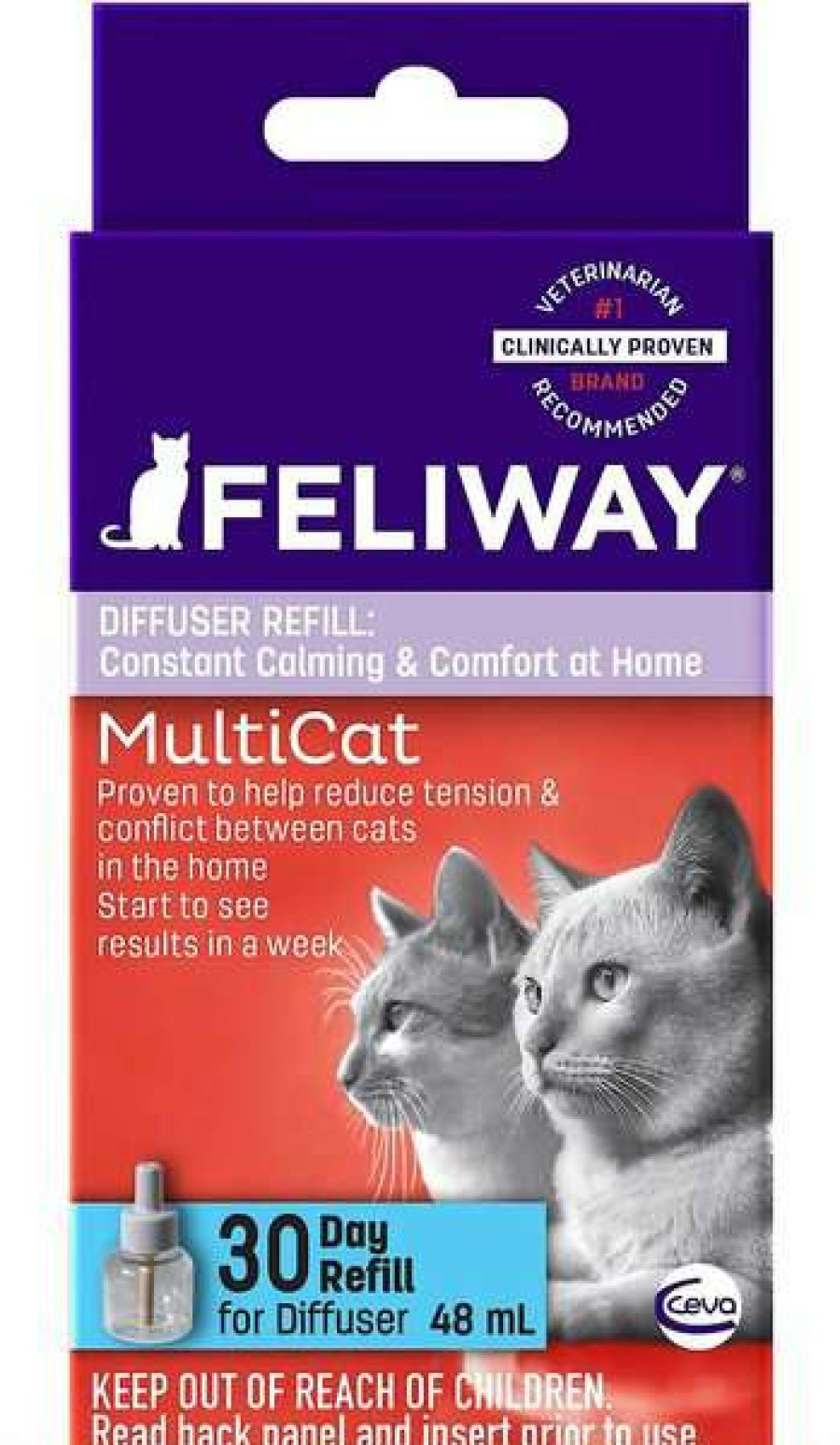 Cat * | Bundle: Feliway Multicat Calming Diffuser Refill For Cats, 30 Day, 1 Count + Arm & Hammer Litter Clump & Seal Multi-Cat Scented Clumping Clay Cat Litter, 28-Lb Box Sale