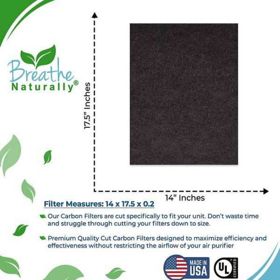 Cleaning & Potty * | Breathe Naturally Replacement Carbon Filters For Blueair 200/300 Series Air Purifiers Sale