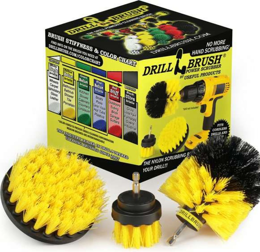 Cleaning & Potty * | Drillbrush Power Scrubber 3-Piece Pet Stain Remover Kit, Medium Bristle Drill Brush Outlet