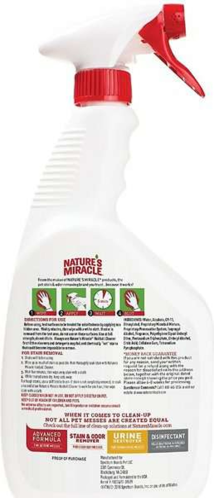 Cat * | Nature'S Miracle Miracle Hairball Cleaner Cat Spray, 32-Oz Bottle Online