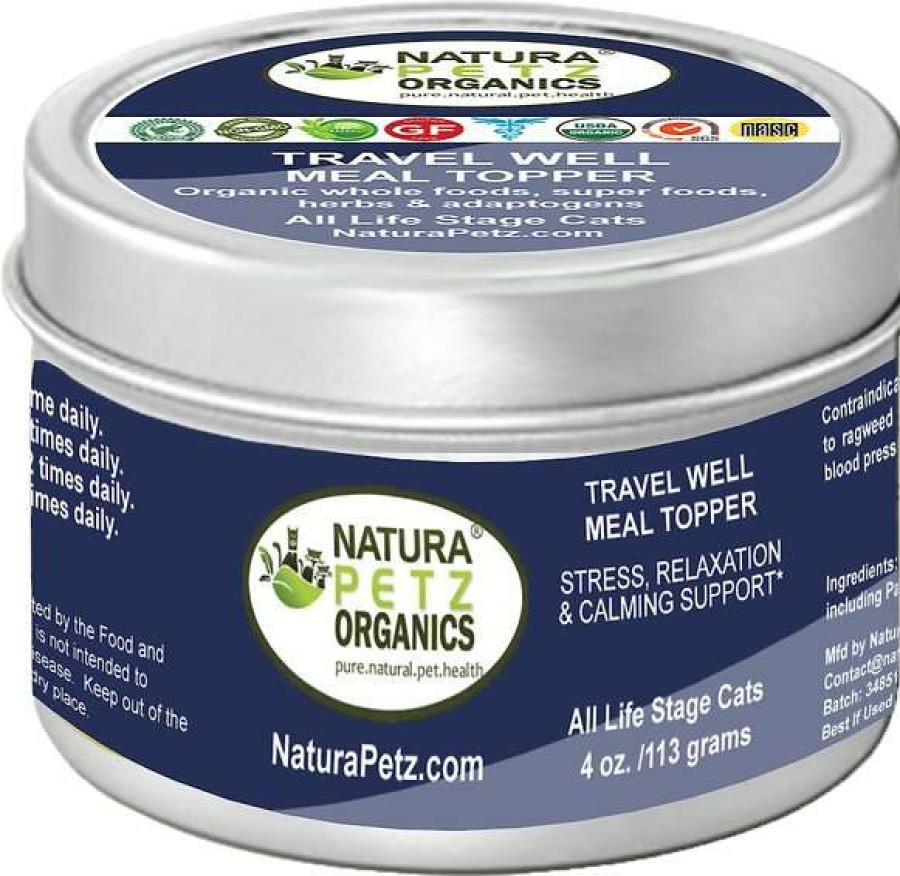 Cat * | Nature Petz Organics Travel Well Meal Topper* Stress, Relaxation & Calming Support* Cat Supplement, 4-Oz Jar Online