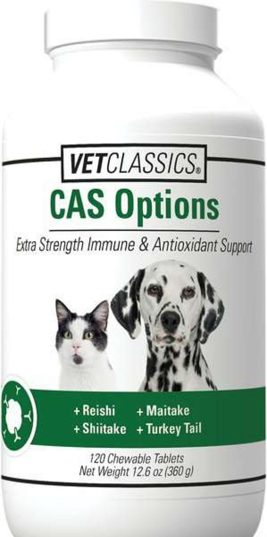 Cat * | Vetclassics Cas Options Extra Strength Immune & Antioxidant Support Chewable Tablets Dog & Cat Supplement, 120 Count Shop