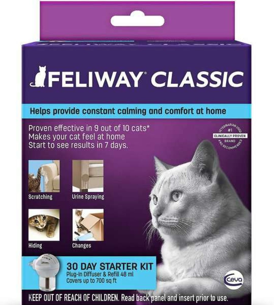 Cat * | Bundle: Feliway Classic 30 Day Starter Kit Calming Diffuser For Cats + Frisco Multi-Cat Unscented Clumping Clay Cat Litter, 40-Lb Bag Discount