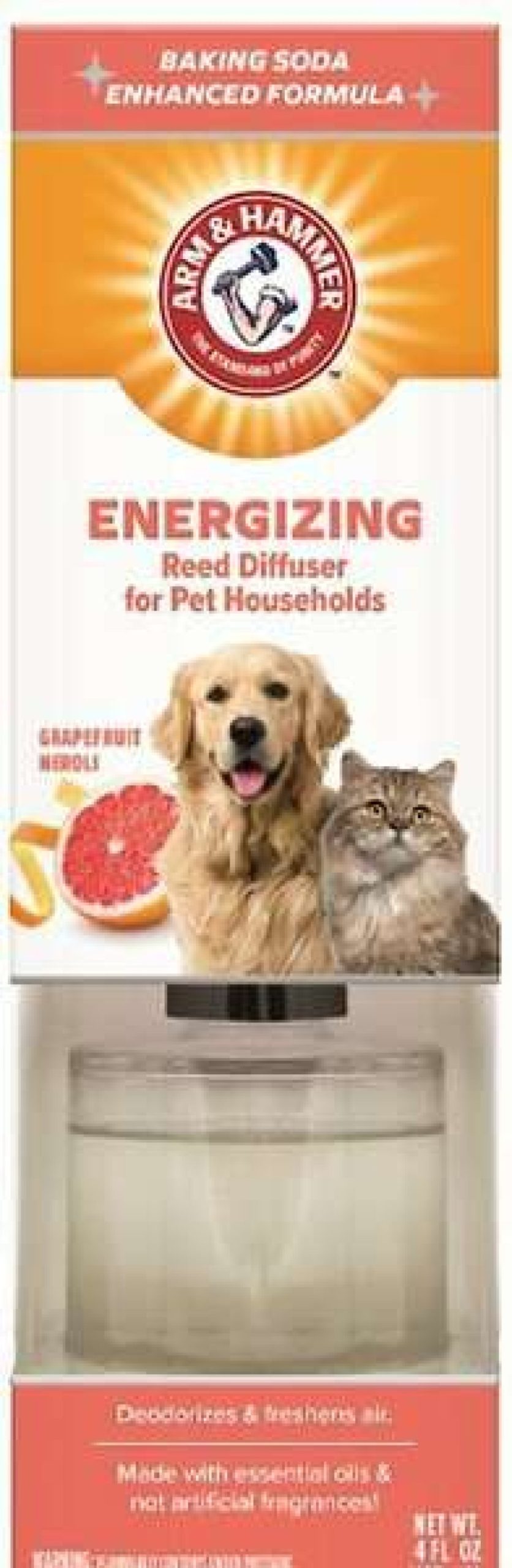 Cleaning & Potty * | Arm & Hammer Energizing Grapefruit Neroli Pet Households Reed Diffuser, 4-Oz Jar Hot Sale