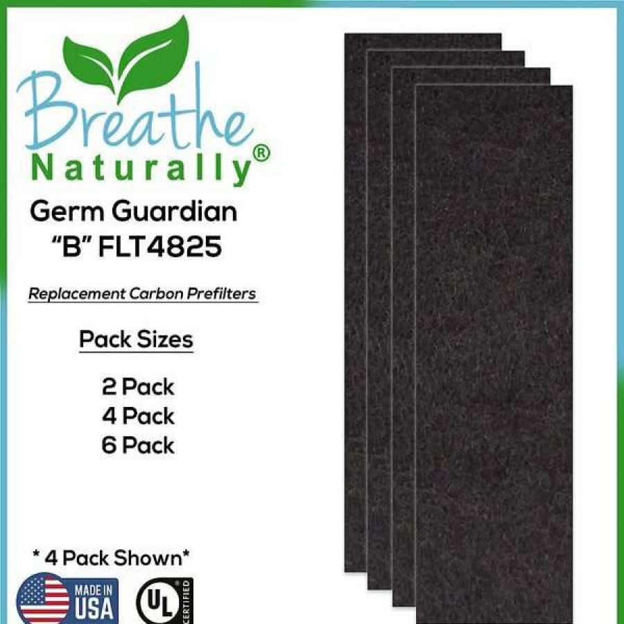 Cleaning & Potty * | Breathe Naturally Replacement Carbon Filters For Germ Guardian Flt4825 "B" Series Air Purifiers Ac4800 Promotions