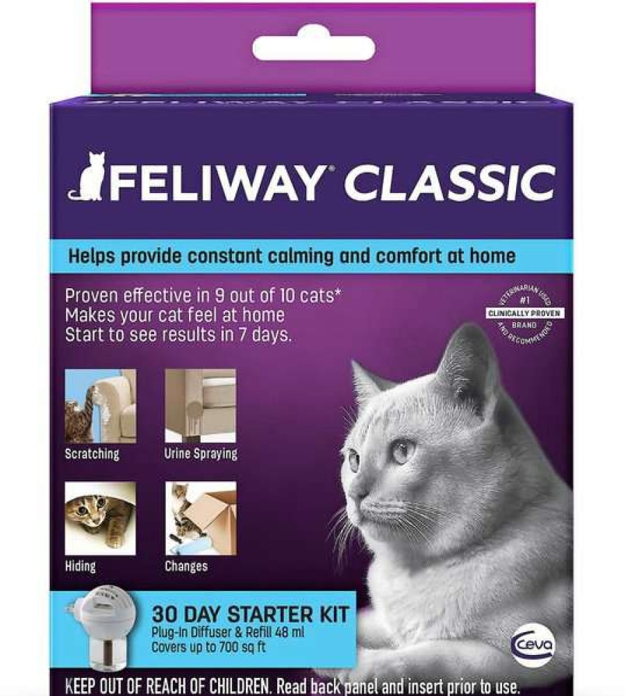 Cat * | Bundle: Feliway Classic 30 Day Starter Kit Calming Diffuser For Cats + World'S Best Multi-Cat Unscented Clumping Corn Cat Litter, 28-Lb Bag Shop