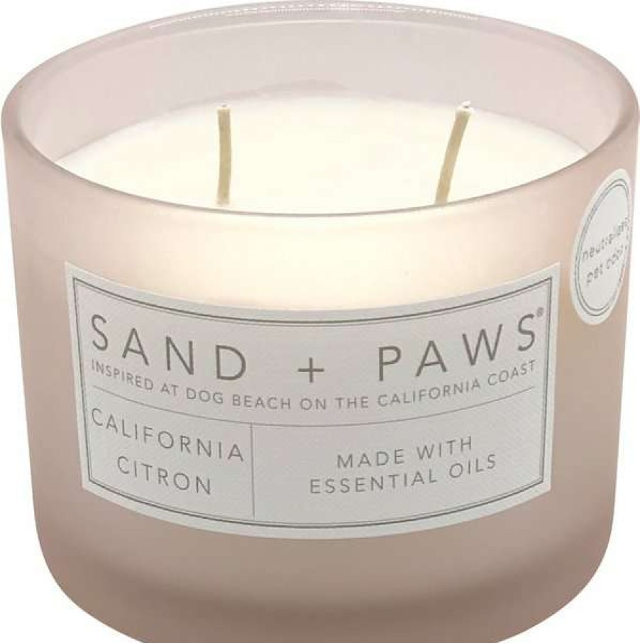 Home Goods * | Sand + Paws Heart Paws California Citron Scented Candle, 12-Oz Jar Discount