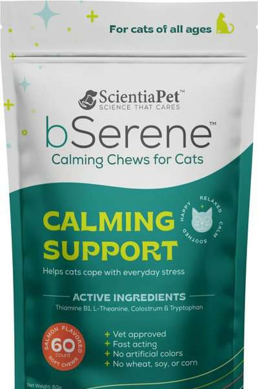 Cat * | Bserene Salmon Flavored Calming Soft Chew Cat Supplement, 60 Count Discount