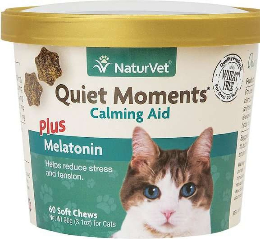 Cat * | Bundle: Naturvet Quiet Moments Soft Chews Calming Supplement For Cats, 60 Count + Naturvet Digestive Enzymes Plus Probiotic Soft Chews Digestive Supplement For Cats, 60 Count Store