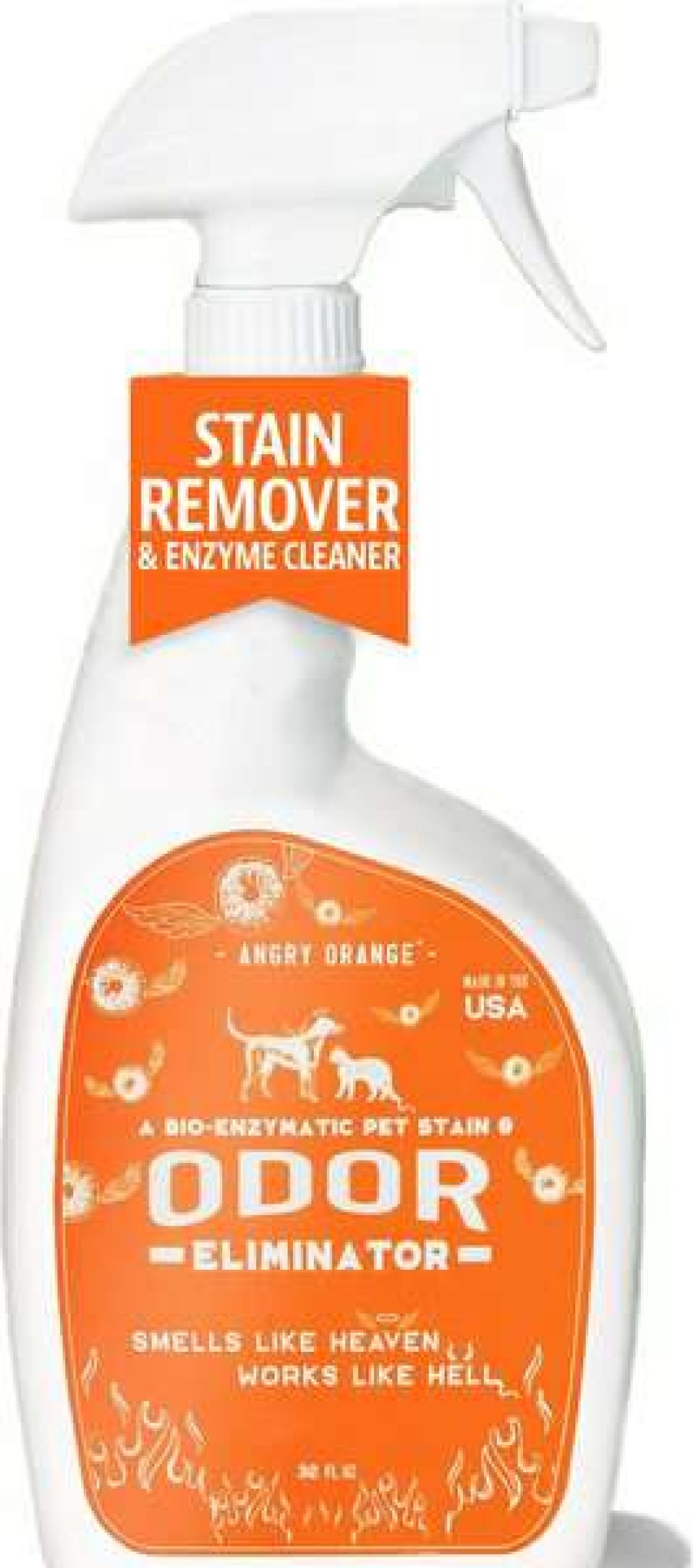 Cleaning & Potty * | Angry Orange Bio-Enzymatic Pet Stain & Odor Eliminator Spray, 32-Oz Bottle Discount