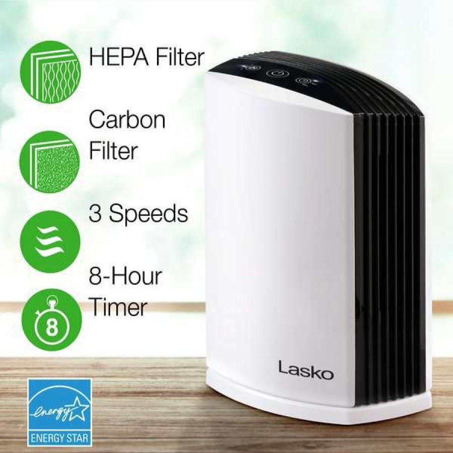 Cleaning & Potty * | Lasko Hepa Filter Desktop Air Purifier Outlet