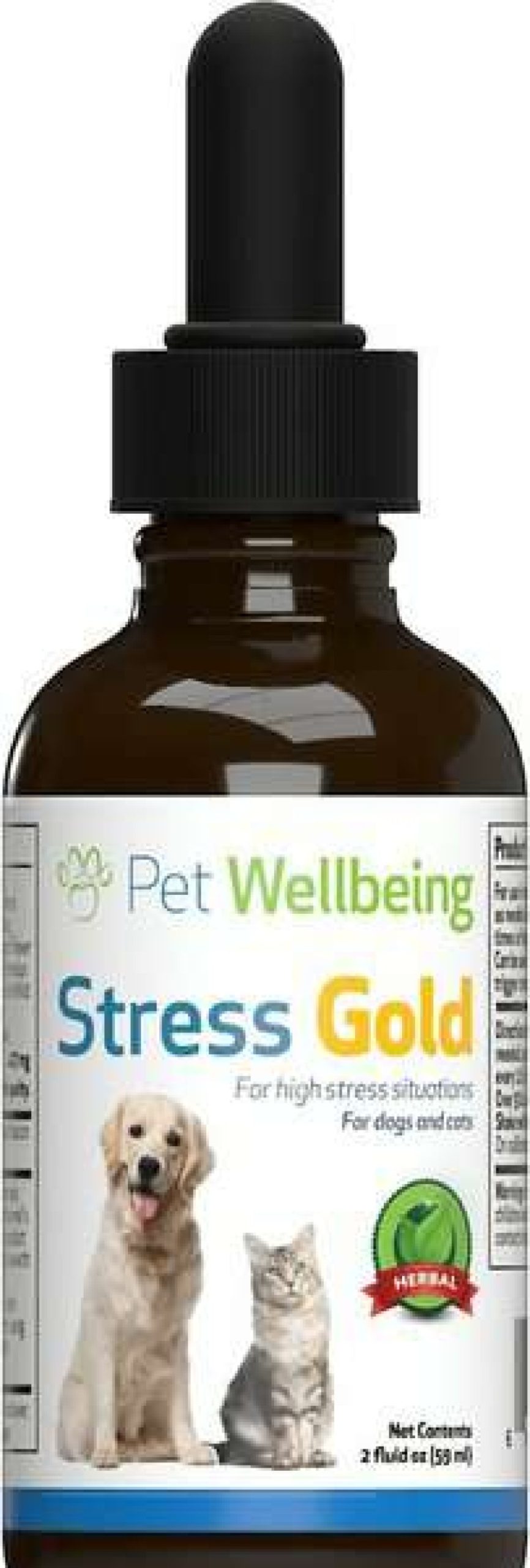 Cat * | Pet Wellbeing Stress Gold Bacon Flavored Liquid Calming Supplement For Dogs & Cats, 2-Oz Bottle Store