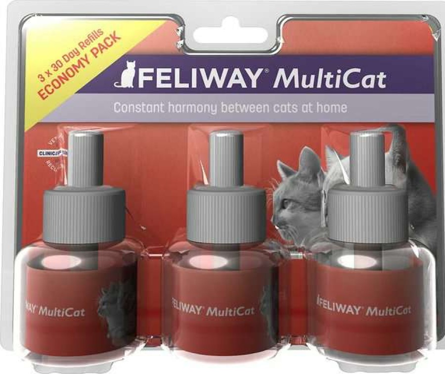 Cat * | Bundle: Feliway Multicat Calming Diffuser Refill For Cats, 30 Day, 3 Count + Frisco Multi-Cat Unscented Clumping Clay Cat Litter, 40-Lb Bag Promotions