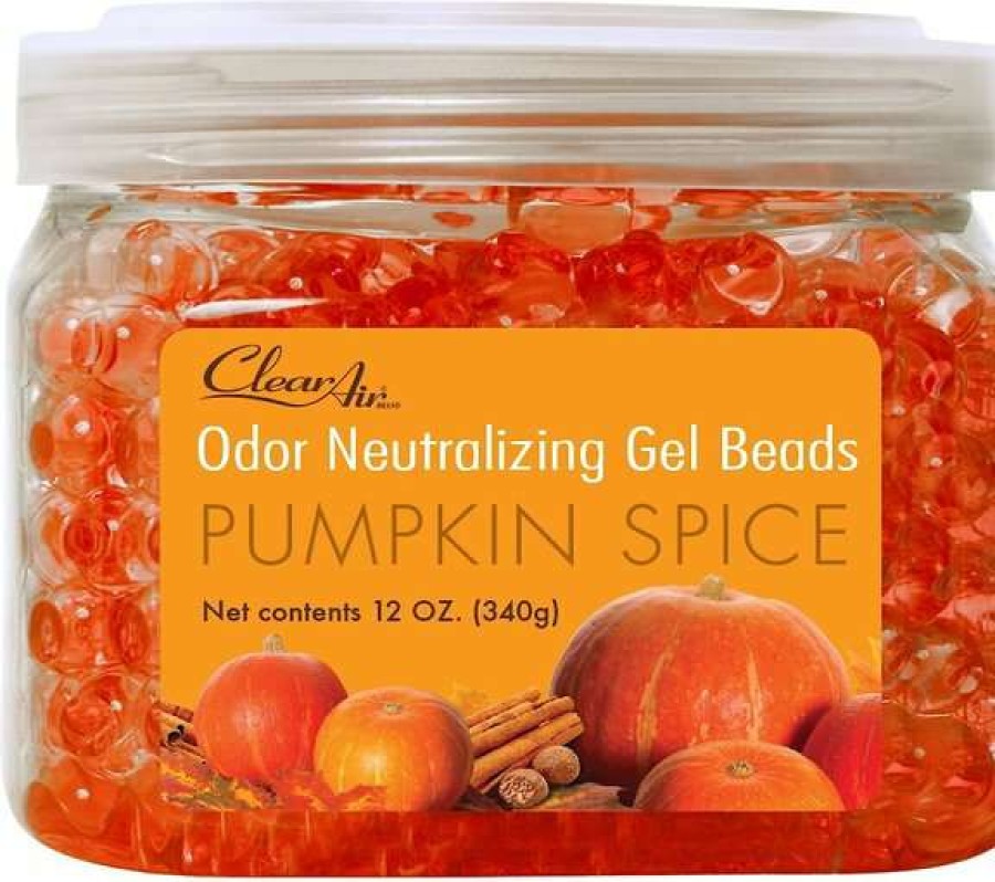 Cleaning & Potty * | Clear Air Pumpkin Spice Neutralizing Gel Beads, 12-Oz Jar Free Delivery