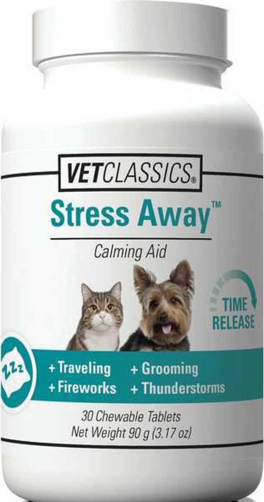 Cat * | Vetclassics Stress Away Calming Aid Chewable Tablets Dog & Cat Supplement, 30 Count Shop