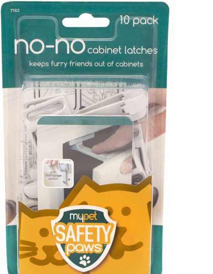 Cat * | Mypet Safety Paws No-No Cabinet Latches For Dog & Cat, Gray, 10 Count Shop