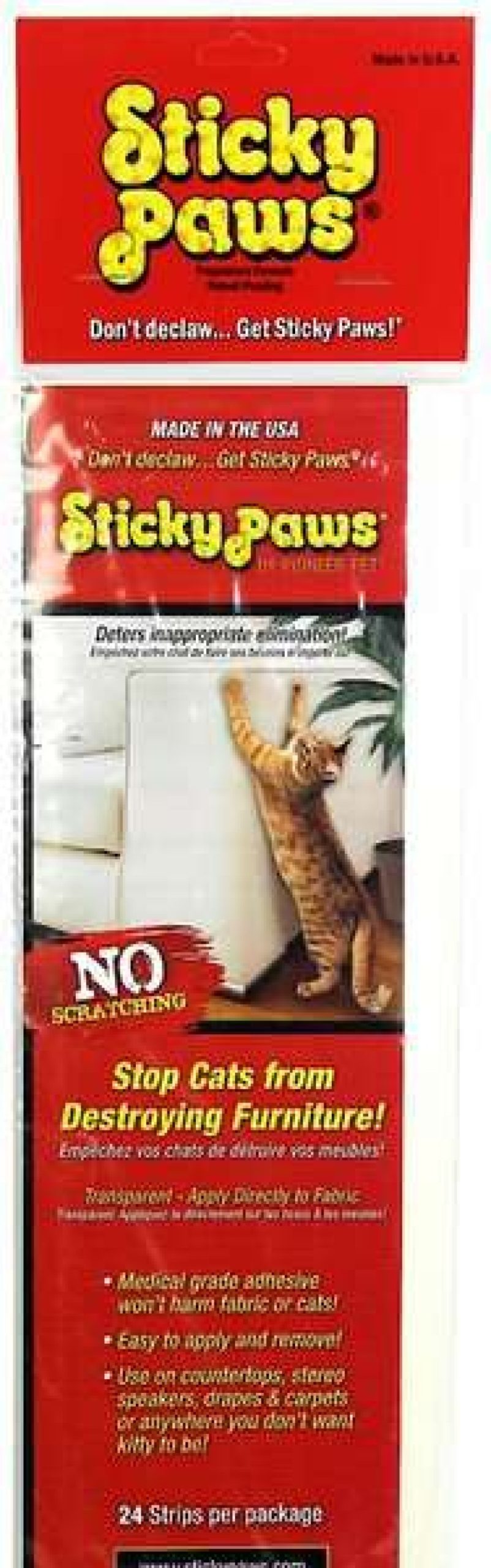 Cat * | Sticky Paws Furniture Strips, 24 Count Hot Sale