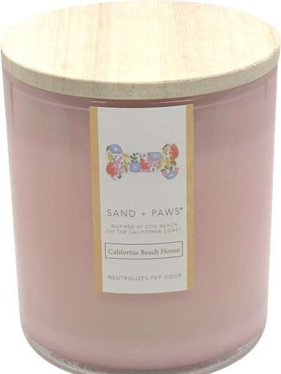 Home Goods * | Sand + Paws Vertical Label California Beach House Scented Candle, 12-Oz Jar Free Delivery