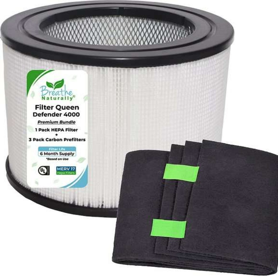 Cleaning & Potty * | Breathe Naturally Hepa & Carbon Replacement Filters For Filter Queen Defender 4000 Series Air Purifiers Online