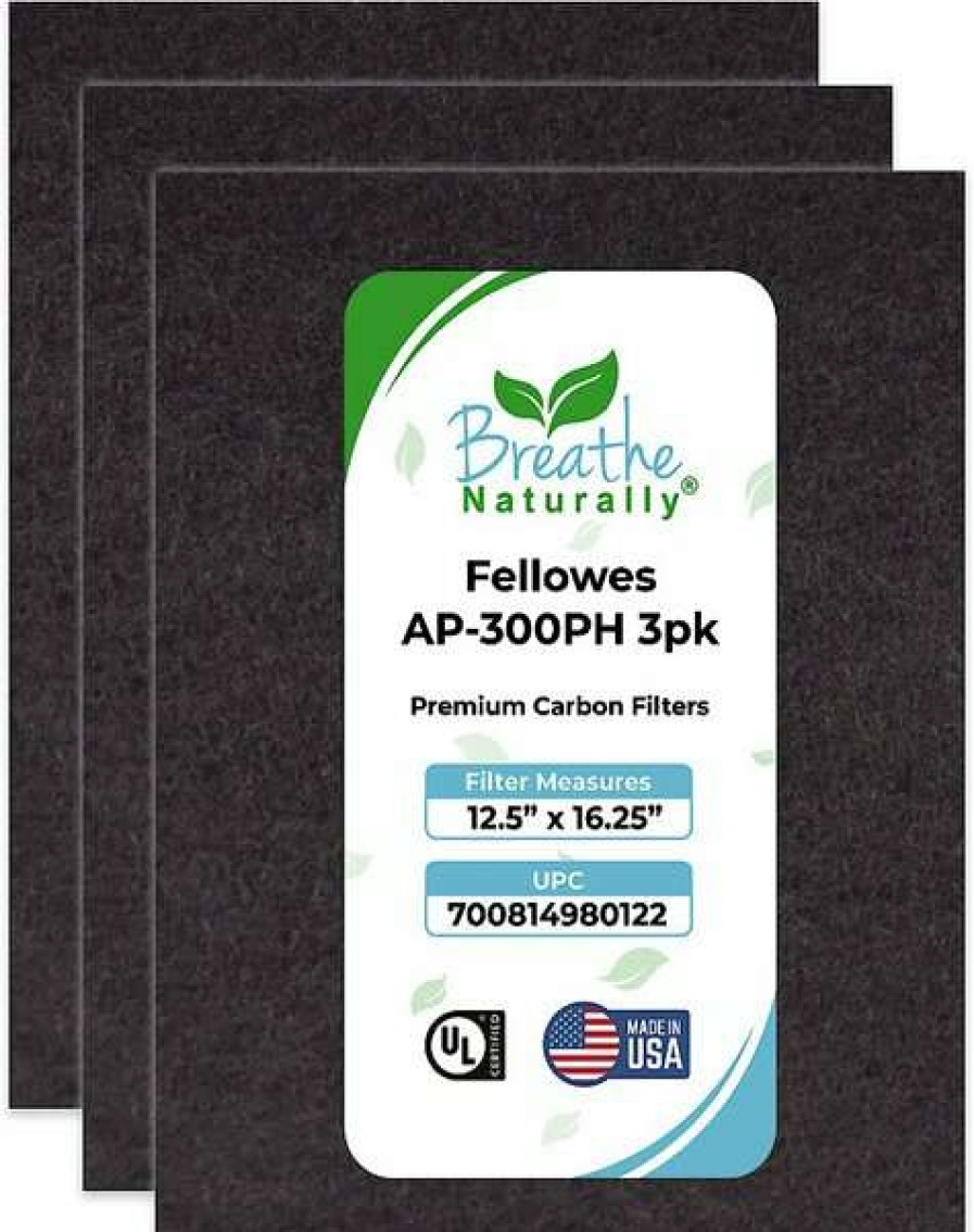 Cleaning & Potty * | Breathe Naturally Replacement Carbon Prefilters For Fellowes Ap-300Ph Series Air Purifiers, 3 Count Hot Sale