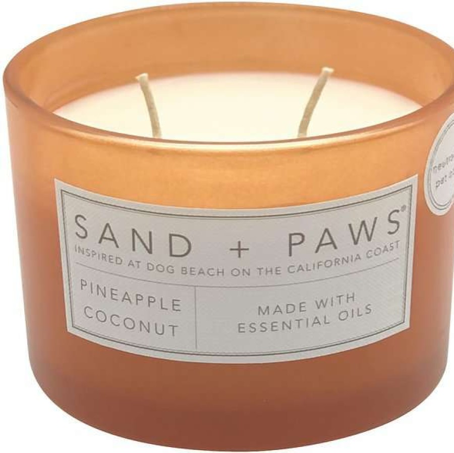 Home Goods * | Sand + Paws Cockapoo Pineapple Coconut Scented Candle, 12-Oz Jar Shop