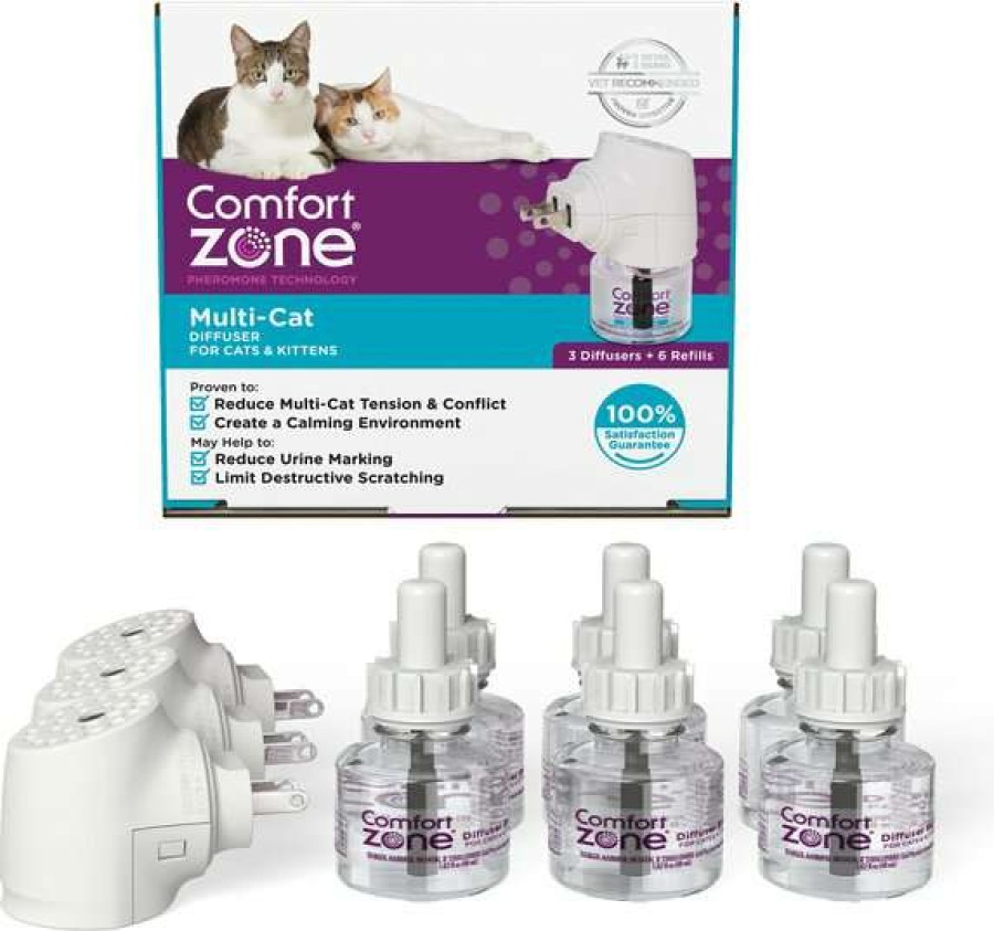 Cat * | Comfort Zone Multi-Cat Calming Diffuser Home Kit For Cats, 3 Diffusers, 6 Refills Promotions