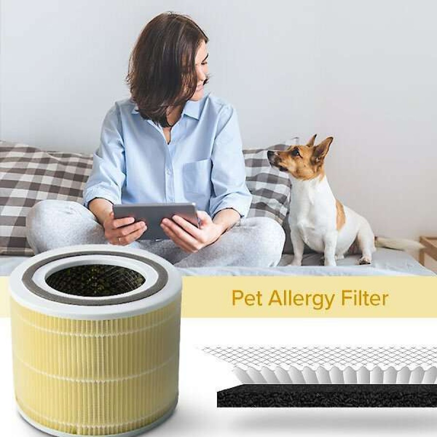 Cleaning & Potty * | Levoit True Hepa 3-Stage Pet Allergy Filter, Yellow, 1.3-Lb Online