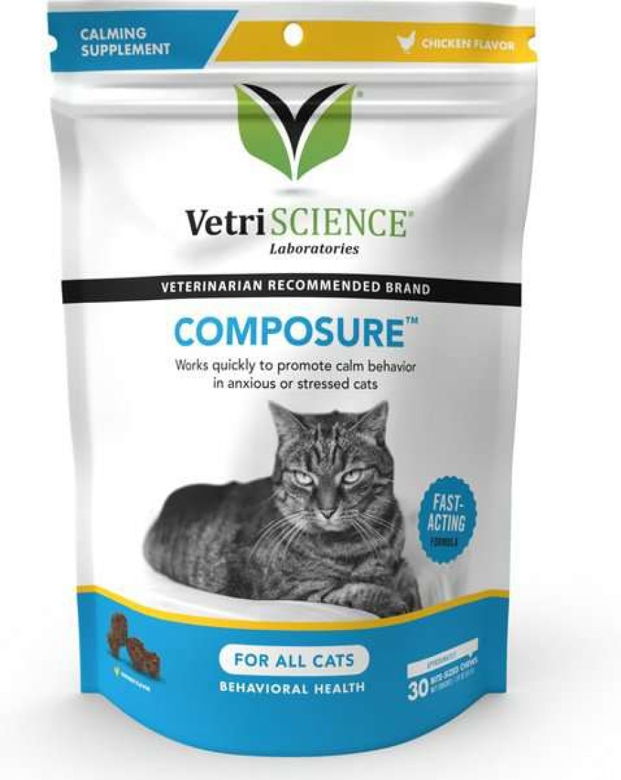 Cat * | Vetriscience Composure Chicken Liver Flavored Soft Chews Calming Supplement For Cats Online