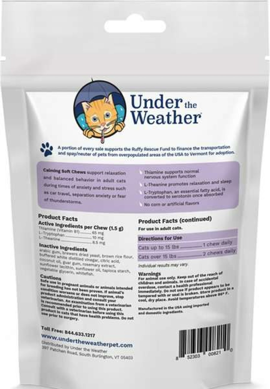 Cat * | Under The Weather Calming Soft Chews Cat Supplement, 60 Count Online