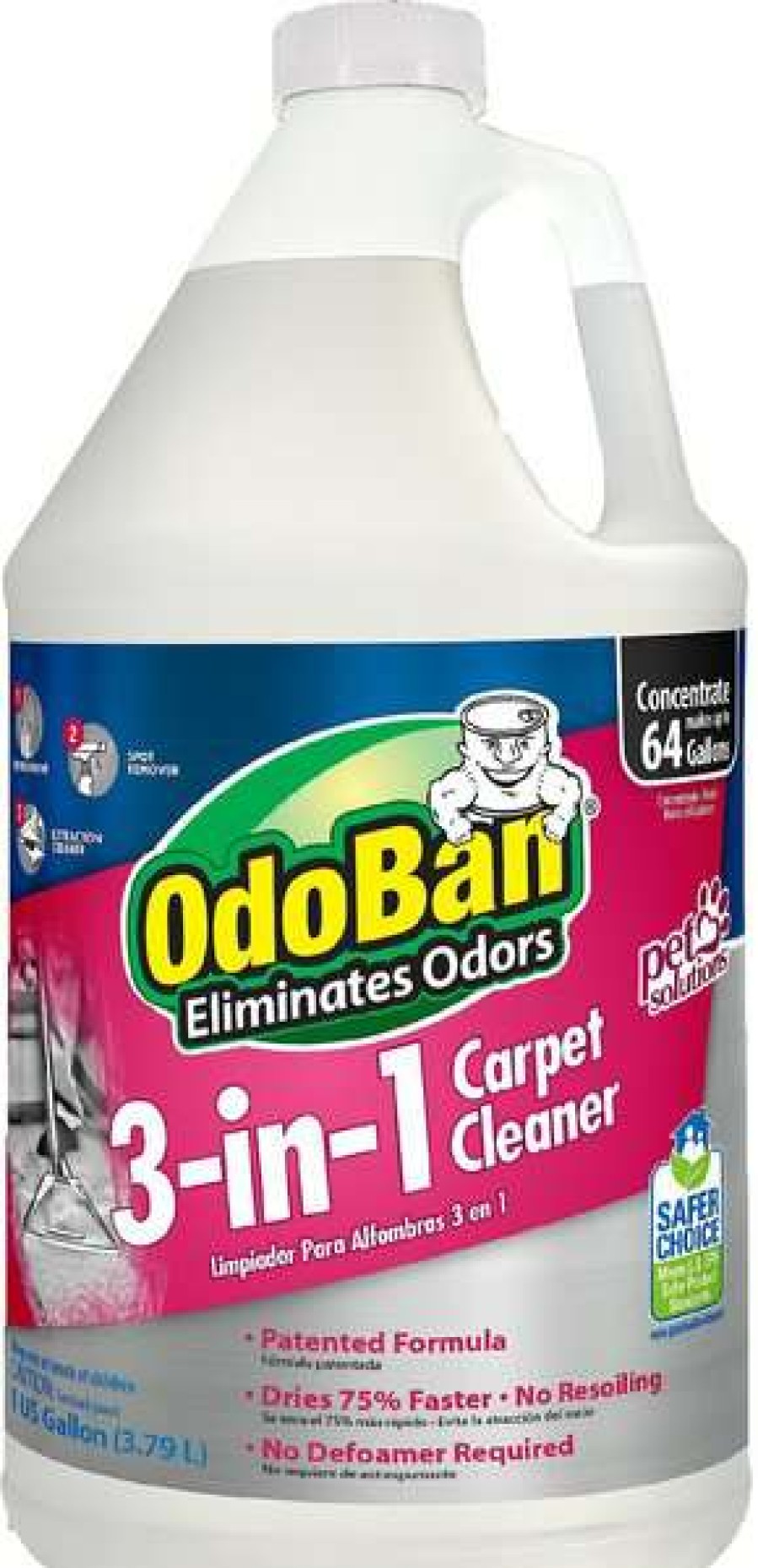 Cleaning & Potty * | Odoban 3-In-1 Odor Eliminating Carpet Cleaner, 1-Gal Bottle Store