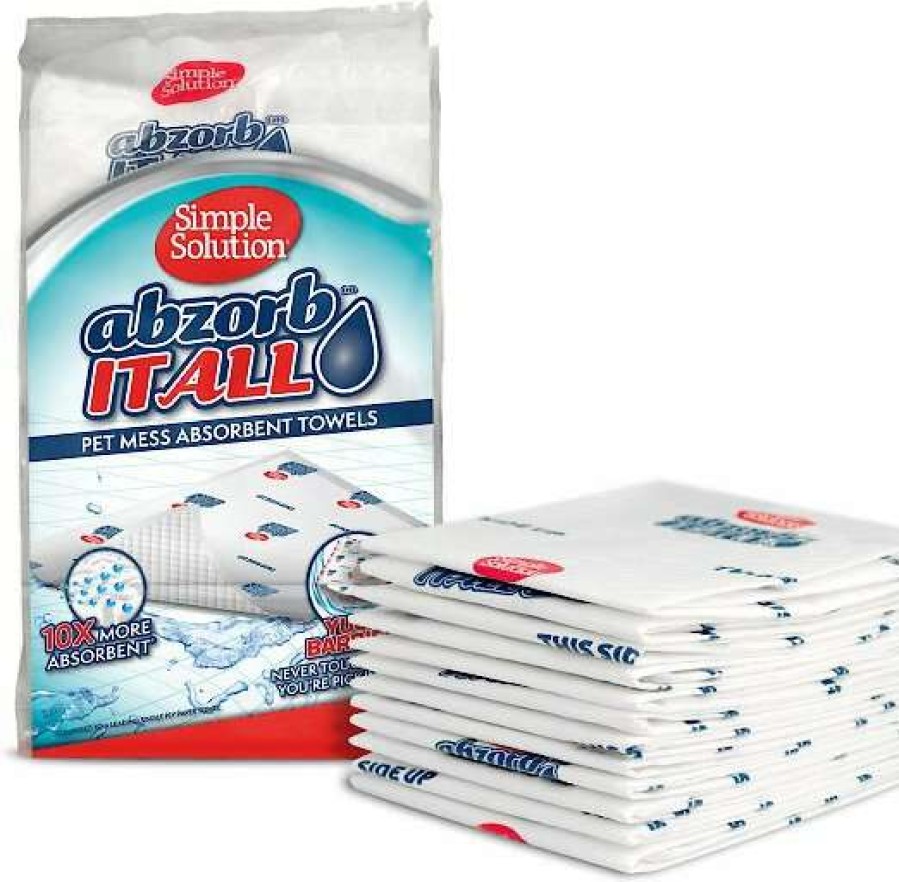 Cleaning & Potty * | Simple Solution Abzorbitall Pet Stain & Odor Absorbent Towels, 30 Count Hot Sale