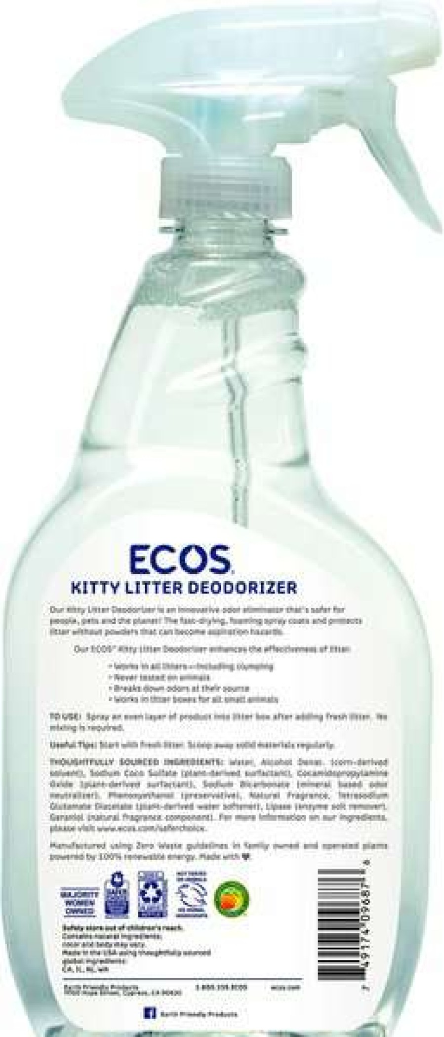 Cat * | Ecos For Pets! Cat Litter Deodorizer, 22-Oz Bottle Shop