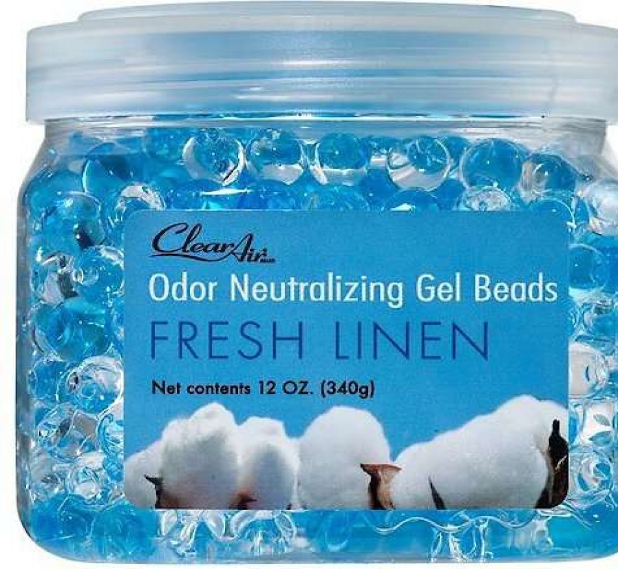 Cleaning & Potty * | Clear Air Fresh Linen Neutralizing Gel Beads, 12-Oz Jar Hot Sale