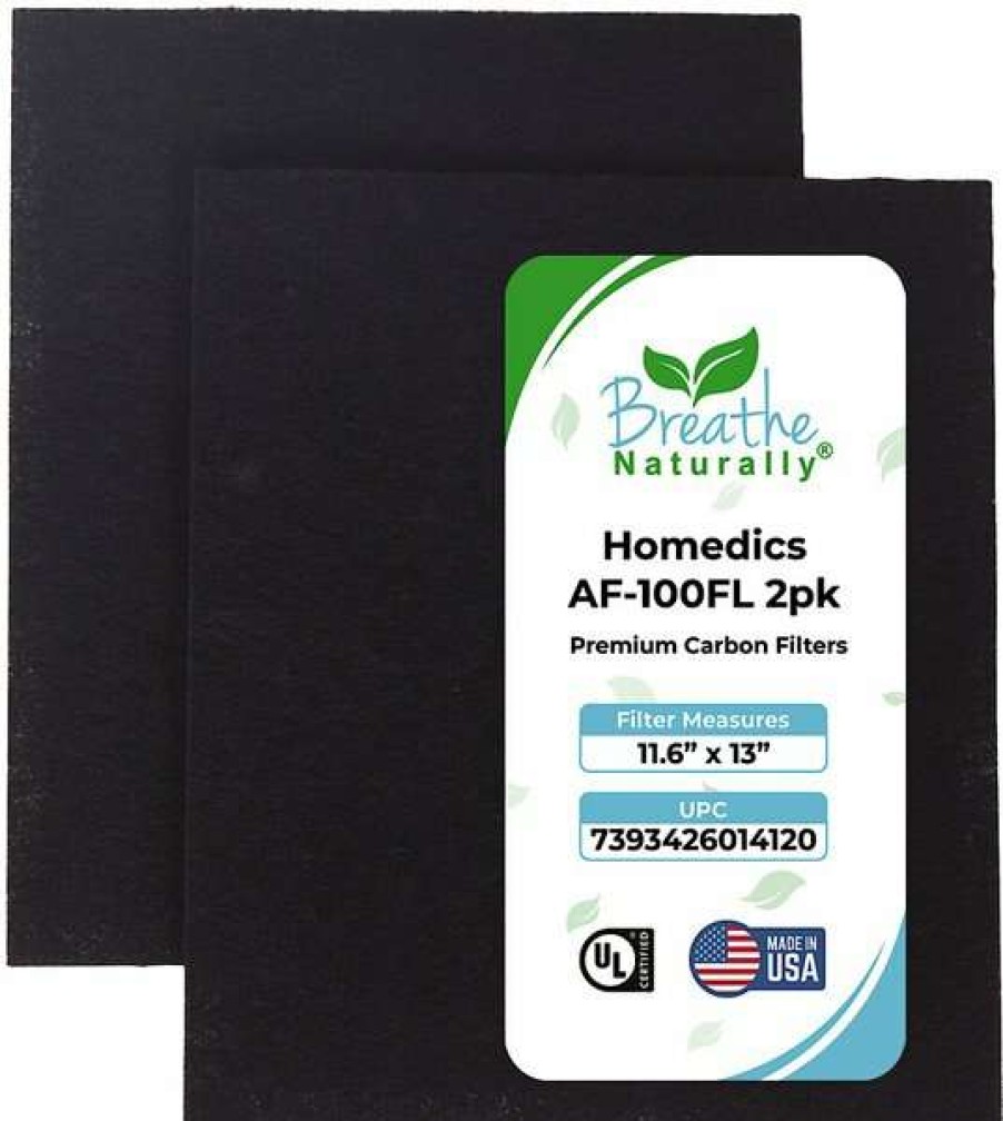 Cleaning & Potty * | Breathe Naturally Replacement Carbon Prefilters For Homedics Af-100 Series Air Purifiers, 2 Count Free Delivery