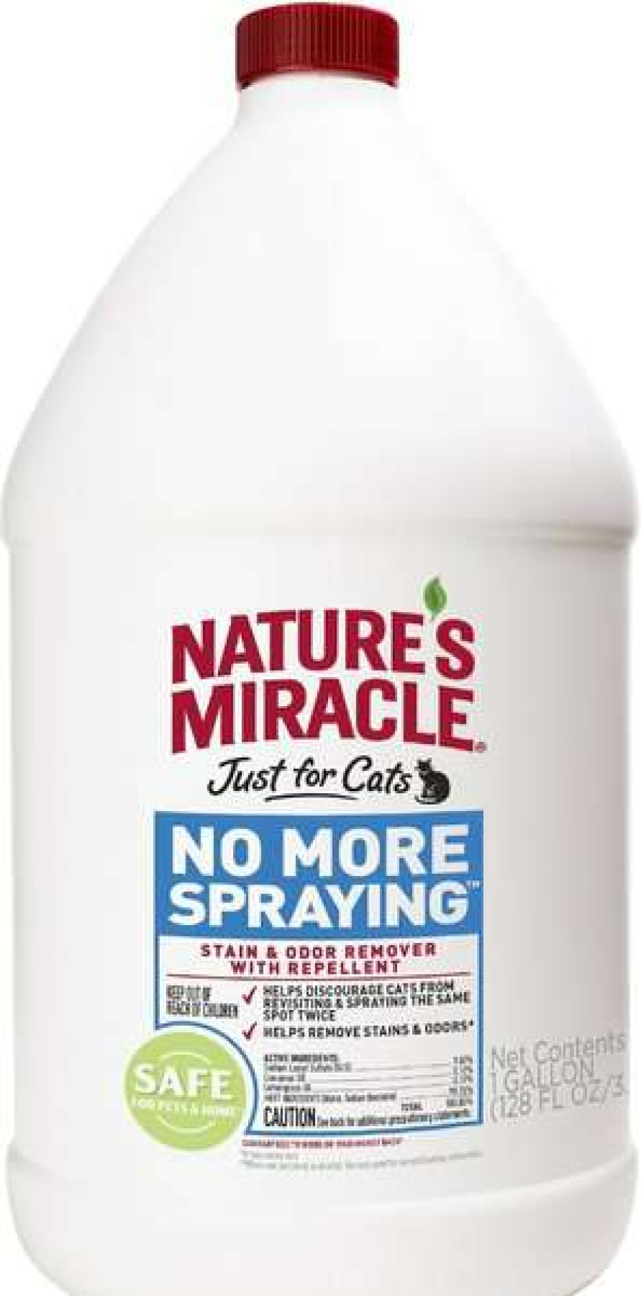 Cat * | Nature'S Miracle No More Spraying Cat Stain & Odor Remover & Repellent, 1-Gal Bottle Free Delivery