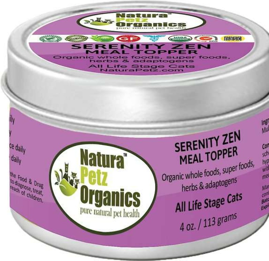 Cat * | Natura Petz Organics Serenity Zen Turkey Flavored Powder Calming Supplement For Cats, 4-Oz Tin Shop