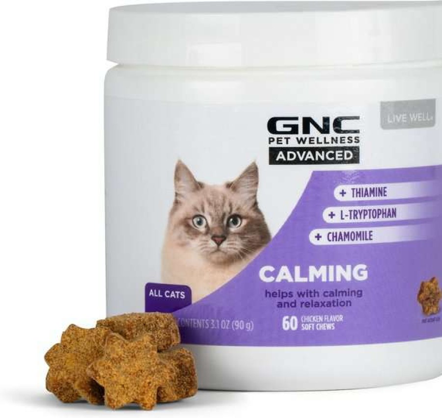 Cat * | Gnc Pets Advanced Calming Chicken Flavor Soft Chews Cat Supplement, 60 Count Discount