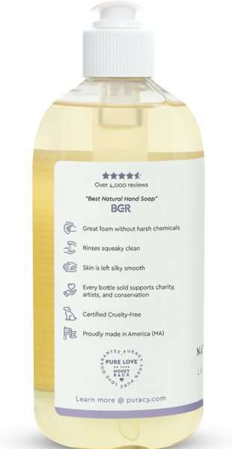 Cleaning & Potty * | Puracy Lavender & Vanilla Natural Liquid Pet Hand Soap, 12-Oz Bottle Promotions