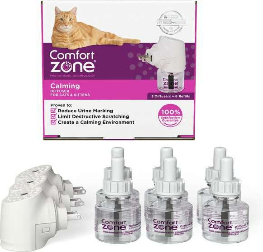 Cat * | Comfort Zone Calming Diffuser For Cats, 3 Diffusers, 6 Refills Promotions