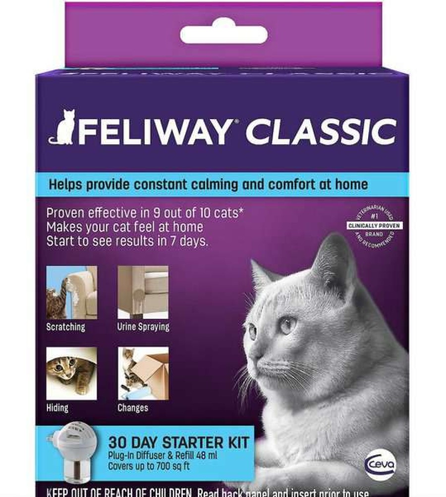 Cat * | Bundle: Feliway Classic 30 Day Starter Kit Calming Diffuser For Cats + Arm & Hammer Litter Clump & Seal Multi-Cat Scented Clumping Clay Cat Litter, 28-Lb Box Free Delivery